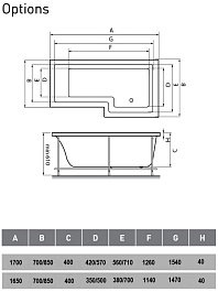 Vayer Акриловая ванна Options 170x70/85 R – фотография-7